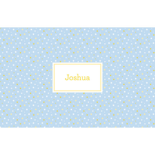 Light Blue Twinkle Stars Placemats